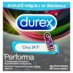 Durex Performa Chcę 24/7! Prezerwatywy 3 sztuki