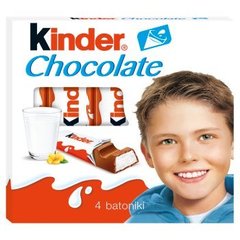 Kinder Chocolate Batoniki z mlecznej czekolady z nadzieniem mlecznym 50 g (4 batoniki)