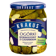 Krakus Ogórki korniszony z czosnkiem