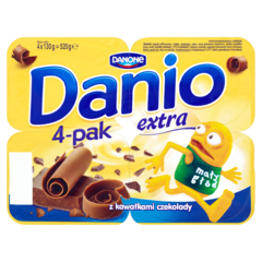 Danone Danio Extra Serek homogenizowany z czekoladą 520 g (4 sztuki)