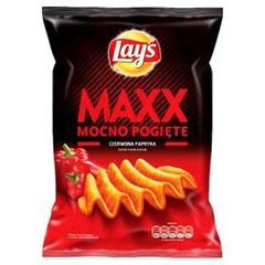 Lay's Maxx Mocno Pogięte Czerwona papryka Chipsy ziemniaczane