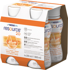 Resource 2.0 Preparat odżywczy w płynie o smaku morelowym 4 x 200 ml
