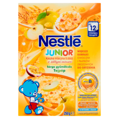 Nestlé Junior Kaszka mleczna 5 zbóż z żółtymi owocami po 12 miesiącu