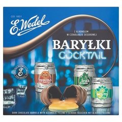 E. Wedel Baryłki Cocktail z alkoholem w czekoladzie deserowej