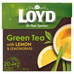 Loyd Aromatyzowana herbata zielona z cytryną i trawą cytrynową 30 g (20 torebek)