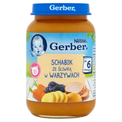 Gerber Schabik ze śliwką w warzywach po 6 miesiącu