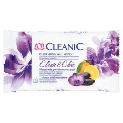 Cleanic Clean and Chic Chusteczki odświeżające z płynem antybakteryjnym