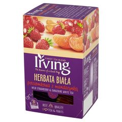 Irving Herbata biała poziomkowa z mandarynką 30 g (20 torebek)