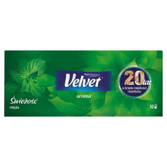 Velvet Aroma Świeżość mięta Chusteczki higieniczne zapachowe 10 x 9 sztuk