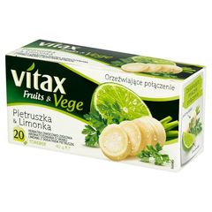 Vitax Fruits & Vege Pietruszka & Limonka Herbatka owocowo-ziołowa (20 torebek)