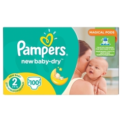 Pampers Pampers New Baby-Dry Pieluszki 2 (Mini), 100 sztuk