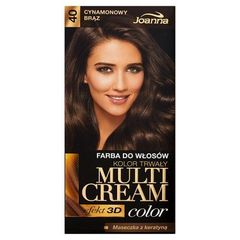 Joanna Multi Cream color Farba do włosów 40 Cynamonowy brąz
