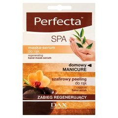 Perfecta SPA Domowy Manicure Zabieg regenerujący Maska-serum i szafirowy peeling do rąk 2 x 6 ml