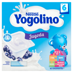 Nestlé Yogolino Deserek mleczno-owocowy jagoda po 6 miesiącu 400 g (4 x 100 g)