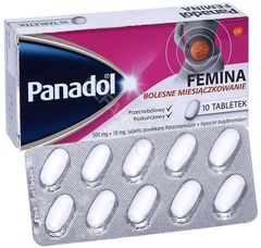 Panadol Femina 500 mg + 10 mg Tabletki powlekane