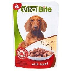 VitalBite Karma dla psów z wołowiną w sosie