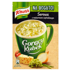 Knorr Gorący Kubek Na Bogato! Serowa z makaronem szpinakowym