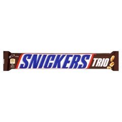 Snickers Trio Baton z nadzieniem i orzeszkami ziemnymi w karmelu i czekoladzie 112,5 g (3 sztuki)
