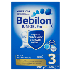 Bebilon Junior 3 z Pronutra+ Mleko modyfikowane powyżej 1. roku życia 1200 g (2 sztuki)