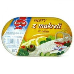 Evrafish Filety z makreli  w oleju roślinnym