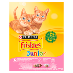 Friskies Junior Karma dla kotów z kurczakiem warzywami i mlekiem