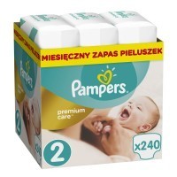 Pampers Premium Care Rozmiar 2 (Mini), 3-6 kg, 240 Pieluszki