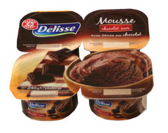 Delisse Mousse Chocolat Noir Deser 4x
