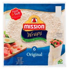 Mission Wraps Original Tortilla z mąki pszennej (6 sztuk)