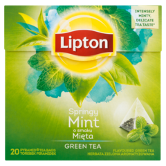 Lipton O smaku Mięta Herbata zielona aromatyzowana 32 g (20 torebek)