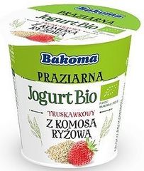 Bakoma Bakoma Jogurt Bio Praziarna truskawkowy z komosą ryżową