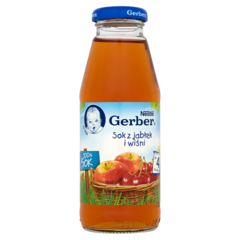 Gerber 100% Sok z jabłek i wiśni po 4 miesiącu