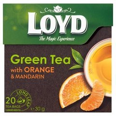 Loyd Aromatyzowana herbata zielona ze skórką pomarańczy i mandarynki 30 g (20 torebek)