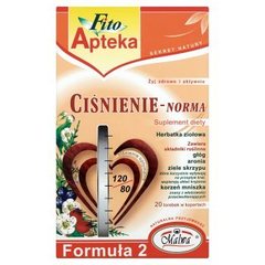 Fito Apteka Formuła 2 Ciśnienie-Norma Suplement diety Herbatka ziołowa 40 g (20 torebek)