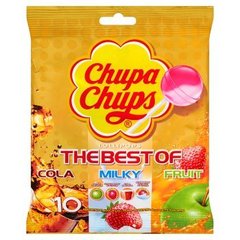 Chupa Chups The Best of Cola Milky Fruit Lizaki wielosmakowe (10 sztuk)