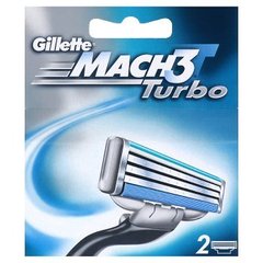 Gillette Mach3 Turbo Ostrza wymienne do maszynki do golenia dla mężczyzn, 2 sztuki