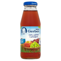 Gerber 100% Sok z jabłek i winogron po 4 miesiącu