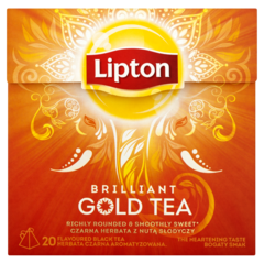 Lipton Brilliant Gold Tea Herbata czarna aromatyzowana 38 g (20 torebek)