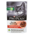 PRO PLAN Sterilised Nutrisavour Pełnoporcjowa karma dla dorosłych kotów z wołowiną w sosie