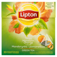 Lipton O smaku Mandarynka i pomarańcza Herbata zielona aromatyzowana 36 g (20 torebek)