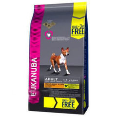 Eukanuba  Eukanuba ADULT MEDIUM BREED 15kg +3kg Gratis!