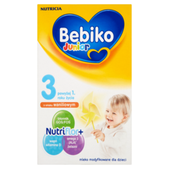 Bebiko Junior 3 Mleko modyfikowane dla dzieci powyżej 1. roku życia o smaku waniliowym