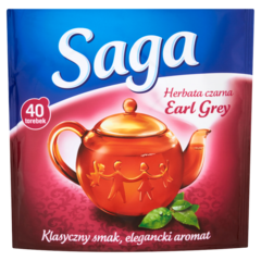 Saga Earl Grey Herbata czarna 60 g (40 torebek)