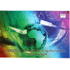 Format Zestaw papierów kolorowych tęczowych A4