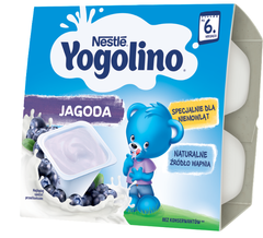 Nestlé Yogolino deserek, mleczno-owocowy jagoda po 6. m-cu 4x100g