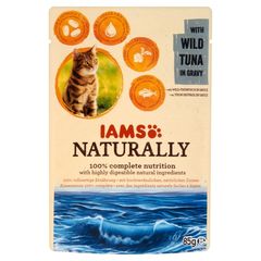 Iams Naturally z dzikim tuńczykiem w sosie Karma dla dorosłych kotów