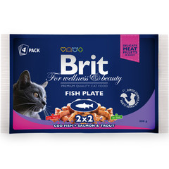 Brit Premium Fish Plate - karma dla kotów, rybny multipack