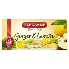 Teekanne World of Fruits Ginger & Lemon Mieszanka herbatek ziołowych i owocowych 35 g (20 torebek)