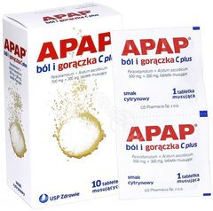 Apap Przeziębienie Fast (Apap C plus) lek przeciwbólowy tabletki musujące