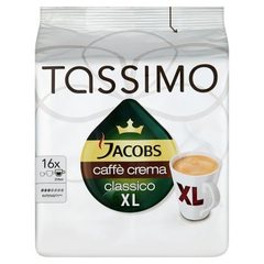 Tassimo Jacobs Caffé Crema Classico XL Kawa mielona 132,8 g (16 kapsułek)