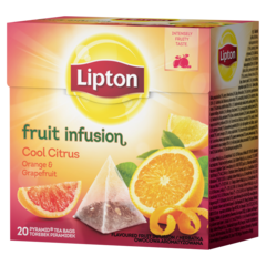 Lipton Fruit Infusion Cool Citrus Orange & Grapefruit Herbatka owocowa 48 g (20 torebek)